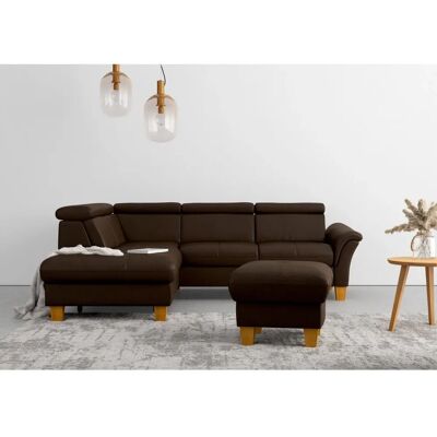 HOME AFFAIRE Lindgren L-Form Sofa - Microfaser, Motorische TV, Ottomane links HOME AFFAIRE Lindgren L-Form Sofa - Microfaser, Motorische TV, Ottomane links