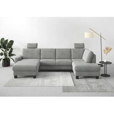 HOME AFFAIRE Sommer U-Form Sofa - Breitcord Stoff HOME AFFAIRE Sommer U-Form Sofa - Breitcord Stoff
