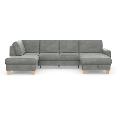 HOME AFFAIRE Sommer U-Form Sofa - Stoff, Recamiere, Stauraum HOME AFFAIRE Sommer U-Form Sofa - Stoff, Recamiere, Stauraum