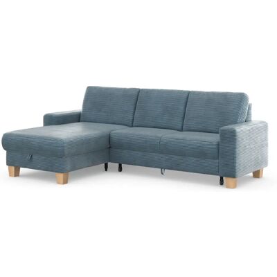 HOME AFFAIRE Sommer L-Form Sofa - Recamiere, Blau, Stoff HOME AFFAIRE Sommer L-Form Sofa - Recamiere, Blau, Stoff