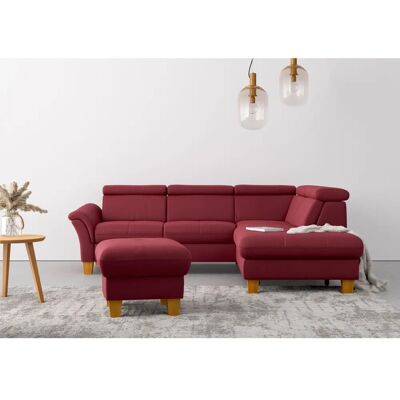 HOME AFFAIRE Lindgren L-Form Sofa - Microfaser Florence - Bordeaux - 249cm HOME AFFAIRE Lindgren L-Form Sofa - Microfaser Florence - Bordeaux - 249cm