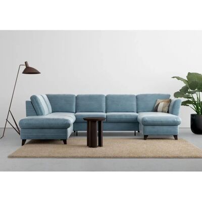 Home AFFAIRE Trelleborg U-Form Sofa - Blau mit Stauraum und Bettfunktion Home AFFAIRE Trelleborg U-Form Sofa - Blau mit Stauraum und Bettfunktion