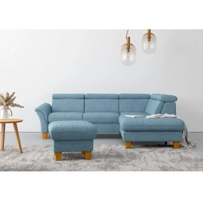 HOME AFFAIRE Lindgren L-Form Sofa - Recht Ottomane, Blau - Sofa HOME AFFAIRE Lindgren L-Form Sofa - Recht Ottomane, Blau - Sofa
