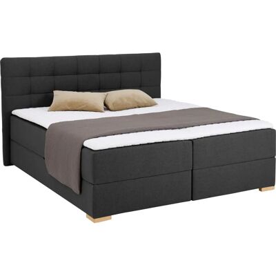 Home AFFAIRE Olivet - Graues Boxspringbett mit Stauraum Home AFFAIRE Olivet - Graues Boxspringbett mit Stauraum