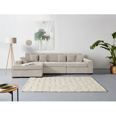 GUIDO MARIA KRETSCHMER HOME & LIVING Skara L-Form Sofa - Ottomane, beige (natur) GUIDO MARIA KRETSCHMER HOME & LIVING Skara L-Form Sofa - Ottomane, beige (natur)