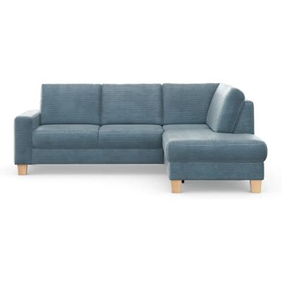 HOME AFFAIRE Summer L-Form Sofa - Blau, Rechte Ottomane - Wohnzimmer HOME AFFAIRE Summer L-Form Sofa - Blau, Rechte Ottomane - Wohnzimmer