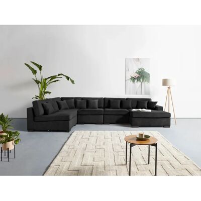 Guido Maria Kretschmer U-Form Sofa - Anthrazit Samt Guido Maria Kretschmer U-Form Sofa - Anthrazit Samt