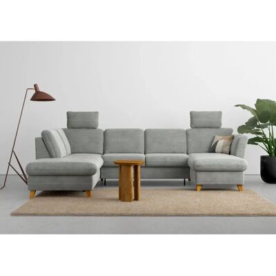 HOME AFFAIRE Trelleborg U-Form Sofa - U-förmig, Silber, Ottomane, Stauraum, 7 Sitze HOME AFFAIRE Trelleborg U-Form Sofa - U-förmig, Silber, Ottomane, Stauraum, 7 Sitze