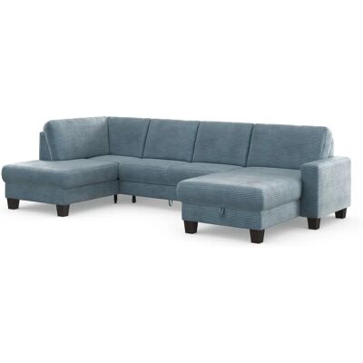 HOME AFFAIRE Sommer U-Form Sofa - U-förmiger Blauer mit Bettfunktion HOME AFFAIRE Sommer U-Form Sofa - U-förmiger Blauer mit Bettfunktion
