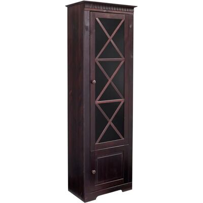 HOME AFFAIRE Lisa Dunkelbraun Massiv Kiefernholz Vitrine HOME AFFAIRE Lisa Dunkelbraun Massiv Kiefernholz Vitrine