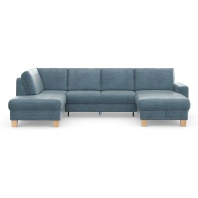 HOME AFFAIRE Sommer U-Form Blau Sofa mit Bettfunktion HOME AFFAIRE Sommer U-Form Blau Sofa mit Bettfunktion