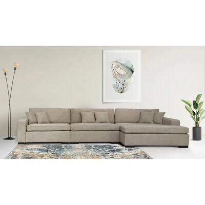 Guido Maria Kretschmer Home & Living Skara L-Form Beige Couch Guido Maria Kretschmer Home & Living Skara L-Form Beige Couch