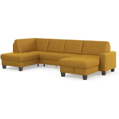 HOME AFFAIRE Sommer U-Form Sofa - Modern, Gelb, mit Bettfunktion HOME AFFAIRE Sommer U-Form Sofa - Modern, Gelb, mit Bettfunktion