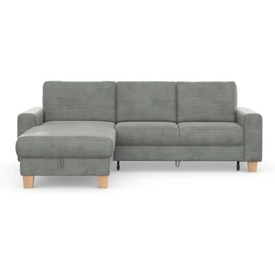 HOME AFFAIRE Sommer L-Form Sofa - Silber mit Bettfunktion HOME AFFAIRE Sommer L-Form Sofa - Silber mit Bettfunktion