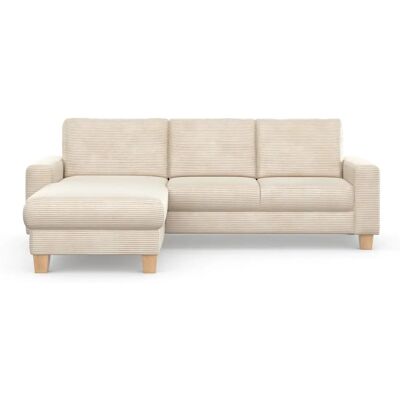 HOME AFFAIRE Sommer L-Form Sofa - Beige, Recamière links - Sofa HOME AFFAIRE Sommer L-Form Sofa - Beige, Recamière links - Sofa