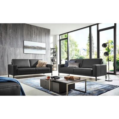 Places of Style Apiro Ledersofa - 3-Sitzer, Schwarz Places of Style Apiro Ledersofa - 3-Sitzer, Schwarz