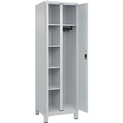 C+P Hellgraue Stahlschrank - 600mm, 1 Fach - Classic PLUS C+P Hellgraue Stahlschrank - 600mm, 1 Fach - Classic PLUS