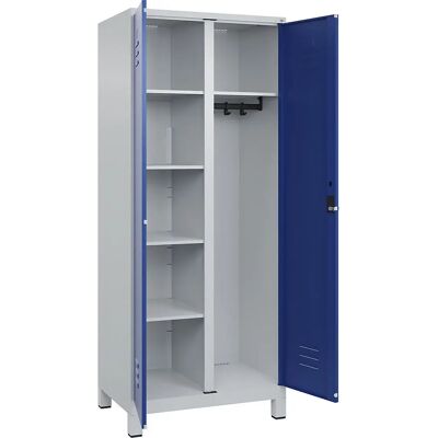 C+P Hellgrau / Enzianblau Stahl-Dusche - 800mm - Schränke für Reinigungsmittel C+P Hellgrau / Enzianblau Stahl-Dusche - 800mm - Schränke für Reinigungsmittel