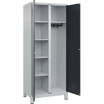 C+P Classic PLUS Reinigungsmaterialschrank - Stahl, Hellgrau / Grau, 800 mm breit C+P Classic PLUS Reinigungsmaterialschrank - Stahl, Hellgrau / Grau, 800 mm breit