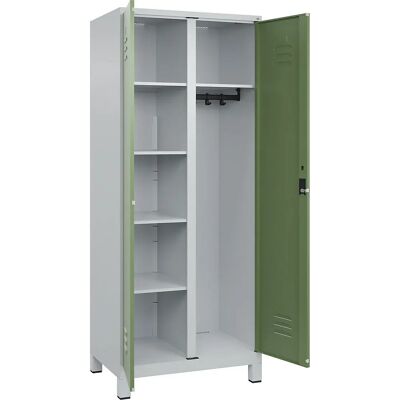C+P Classic PLUS Reinigungsprodukt-Schrank - 1 Fach 800mm, Grau/Rezedagrün - Stauraum-Schrank C+P Classic PLUS Reinigungsprodukt-Schrank - 1 Fach 800mm, Grau/Rezedagrün - Stauraum-Schrank