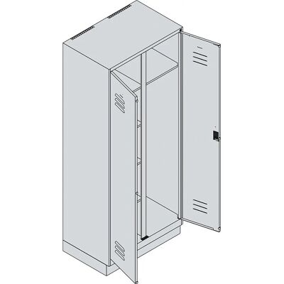 C+P Classic PLUS Reinigungsmaterial-Schrank - Stahllockergarderobe C+P Classic PLUS Reinigungsmaterial-Schrank - Stahllockergarderobe