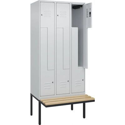 C+P Hellgrau Classic PLUS Schließfach mit Bank C+P Hellgrau Classic PLUS Schließfach mit Bank