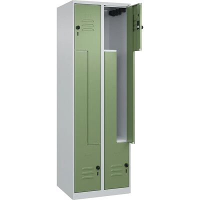 C+P Schließfach Z Classic PLUS - 2 Fächer, Hellgrau / Resedagrün - 600mm C+P Schließfach Z Classic PLUS - 2 Fächer, Hellgrau / Resedagrün - 600mm