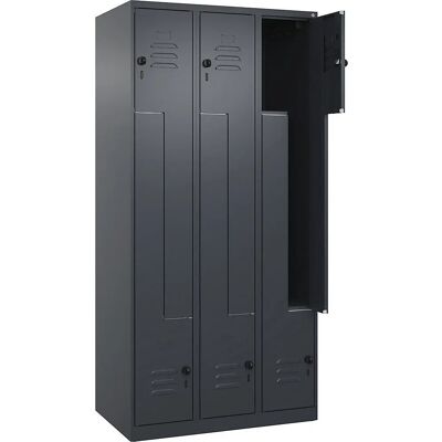 C+P Z Classic PLUS Stahlschrank - 3 Fächer, Grau, 900mm Breit C+P Z Classic PLUS Stahlschrank - 3 Fächer, Grau, 900mm Breit