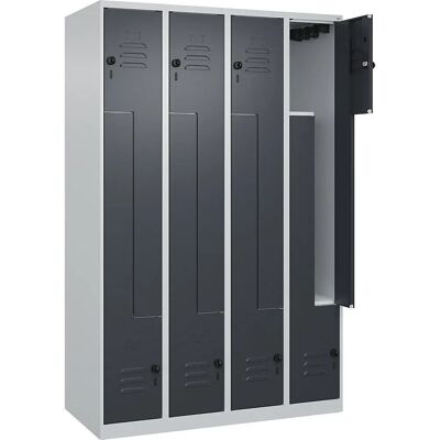 C+P Stahlschrank mit 4 Fächern - Grau C+P Stahlschrank mit 4 Fächern - Grau