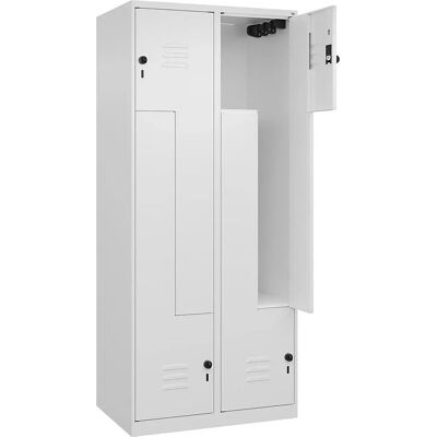 C+P Stahlschrank - 2 Fächer, Weiß Traffic RAL 9016 - Schrank C+P Stahlschrank - 2 Fächer, Weiß Traffic RAL 9016 - Schrank