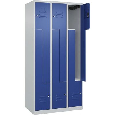 C+P Stahlschrank Z Classic PLUS - 3 Fächer, Blau/Grau, 900mm C+P Stahlschrank Z Classic PLUS - 3 Fächer, Blau/Grau, 900mm
