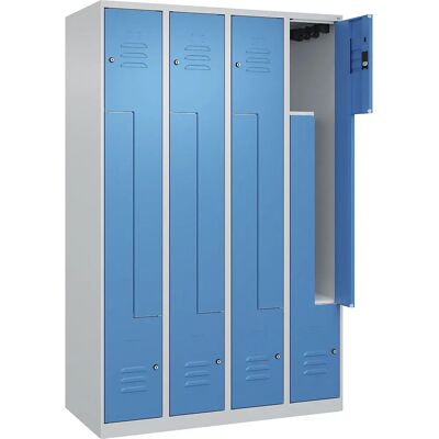 C+P Hellgrau / Hellblau Z Classic PLUS Schließfach - 4 Fächer C+P Hellgrau / Hellblau Z Classic PLUS Schließfach - 4 Fächer