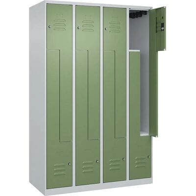 C+P Z Classic PLUS Schließfach - 4 Fächer, Stahl, Grau Grün C+P Z Classic PLUS Schließfach - 4 Fächer, Stahl, Grau Grün