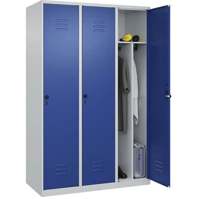 C+P Stahlschrank Classic PLUS - 3 Module, Hellgrau / Gencianblau, 1200mm breit C+P Stahlschrank Classic PLUS - 3 Module, Hellgrau / Gencianblau, 1200mm breit