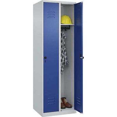 C+P Spind Classic Plus, 2 Fächer, Lichtgrau / Enzianblau - Spind C+P Spind Classic Plus, 2 Fächer, Lichtgrau / Enzianblau - Spind