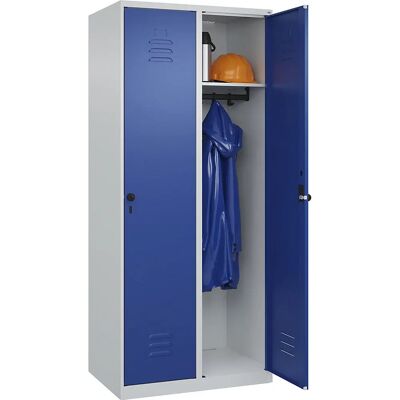 C+P Classic PLUS Steckschrank - 2 Fächer, Blau, Stahl C+P Classic PLUS Steckschrank - 2 Fächer, Blau, Stahl