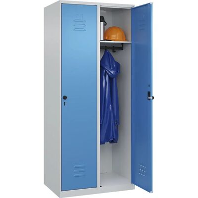 C+P Classic PLUS Schließfach - 2 Fächer, Hellgrau / Hellblau C+P Classic PLUS Schließfach - 2 Fächer, Hellgrau / Hellblau