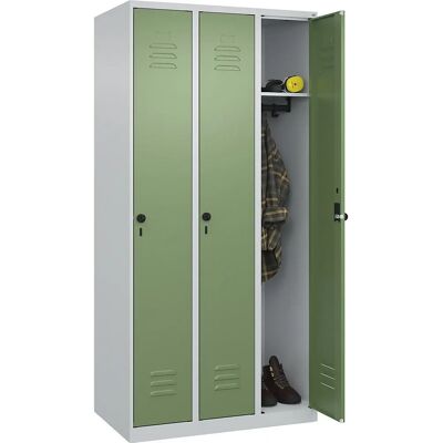CP Stahlschrank - Resedagrün, Hellgrau - Schrank - Stahl - 3 Fächer CP Stahlschrank - Resedagrün, Hellgrau - Schrank - Stahl - 3 Fächer