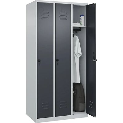 C+P Spind Classic PLUS - 3 Fächer, Grau Hell / Anthrazit - Spind C+P Spind Classic PLUS - 3 Fächer, Grau Hell / Anthrazit - Spind