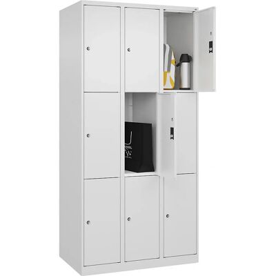 C+P Stahlschrank mit 3 Fächern Weiß 900mm C+P Stahlschrank mit 3 Fächern Weiß 900mm