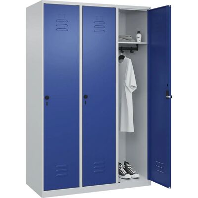 C+P Classic PLUS Schließfach - 3 Fächer, Blau, 1200mm breit C+P Classic PLUS Schließfach - 3 Fächer, Blau, 1200mm breit