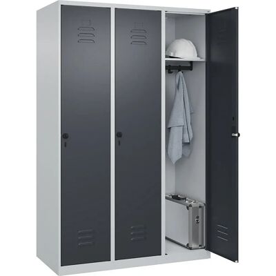 C+P Classic PLUS Schließfach - 3 Fächer, Stahl, Grau C+P Classic PLUS Schließfach - 3 Fächer, Stahl, Grau