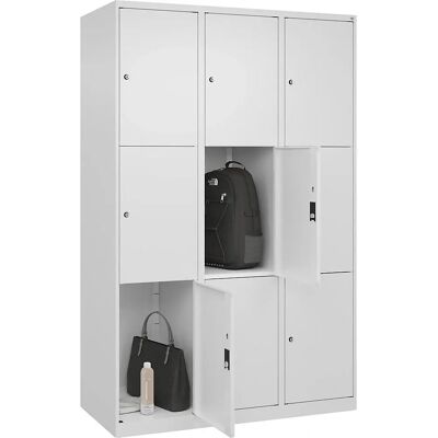 C+P Stahl-Schrank - 3 Fächer, 9 Sektionen C+P Stahl-Schrank - 3 Fächer, 9 Sektionen