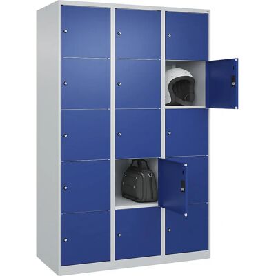 C+P Stahlschrank - Classic PLUS, 15 Fächer, Hellgrau/Blau C+P Stahlschrank - Classic PLUS, 15 Fächer, Hellgrau/Blau