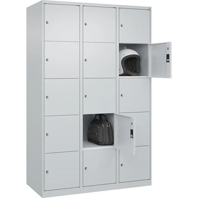 C+P Hellgrauer Stahl-Schrank - 15 Fächer - Classic PLUS C+P Hellgrauer Stahl-Schrank - 15 Fächer - Classic PLUS