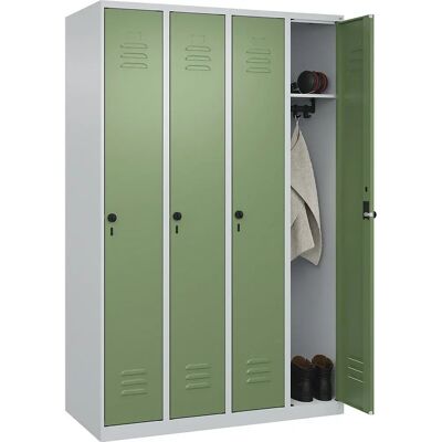 C+P Schließfach - Resedagrün, 4 Fächer, Stahl, 1200mm breit C+P Schließfach - Resedagrün, 4 Fächer, Stahl, 1200mm breit