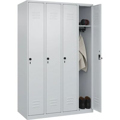 C+P Spind Classic PLUS - 4 Fächer, Stahl, 120x50x185 cm C+P Spind Classic PLUS - 4 Fächer, Stahl, 120x50x185 cm