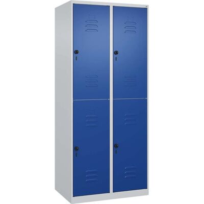 C+P Hellgrau / Genciana Blau Zweistöckiger Schrank - Schrank C+P Hellgrau / Genciana Blau Zweistöckiger Schrank - Schrank