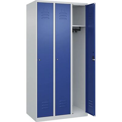 CP Spind Classic Plus - 3 Fächer, Lichtgrau / Enzianblau CP Spind Classic Plus - 3 Fächer, Lichtgrau / Enzianblau