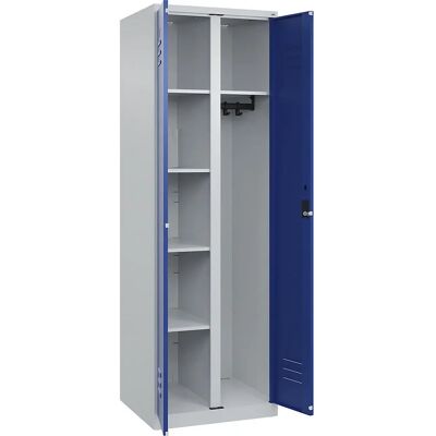 C+P Stahlschrank - Belüftet, Mittelscheide, Hellgrau / Genciana Blau - Aufbewahrungsschrank C+P Stahlschrank - Belüftet, Mittelscheide, Hellgrau / Genciana Blau - Aufbewahrungsschrank